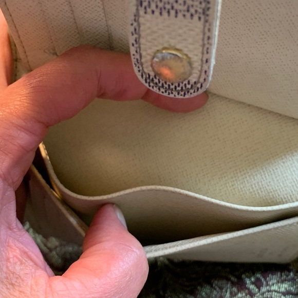 Rare🔥AUTHENTIC LOUIS VUITTON damier Azure checkers print snap kisslock wallet - Picture 16 of 16